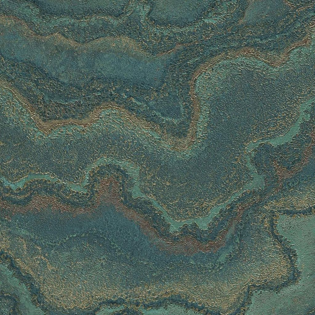 Tapete Giacomo Marmor M1-No.11188 Vlies Grün Petrol Tadessi 10.05 m x 0.53 m