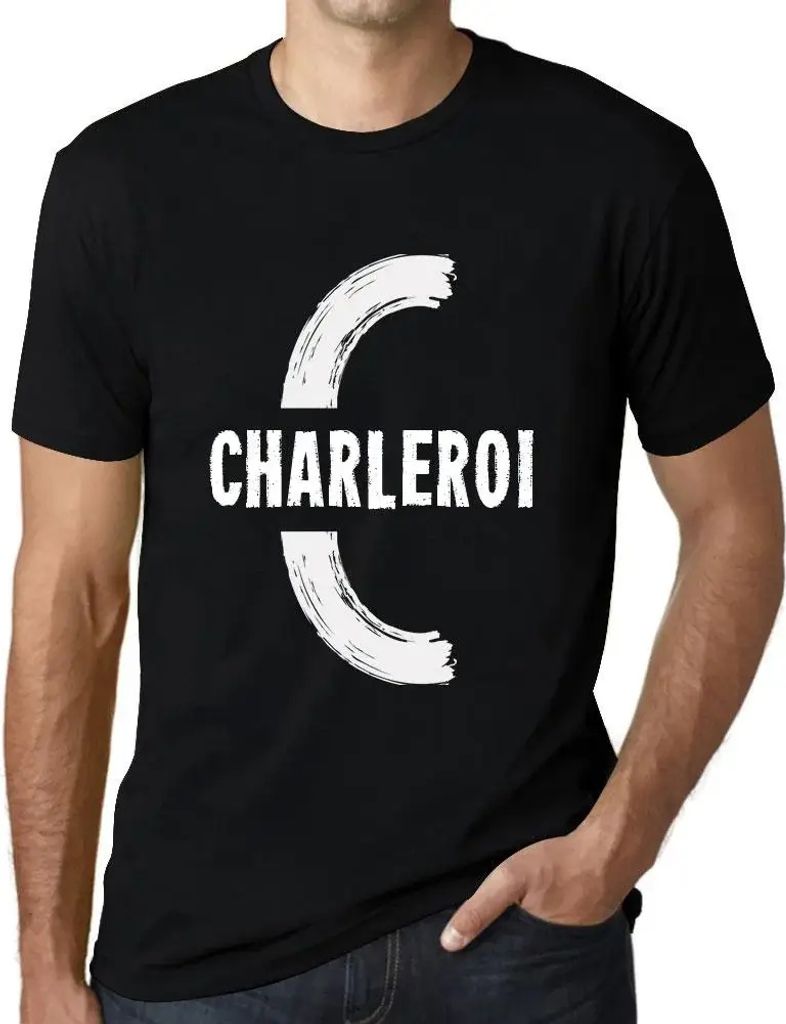 Herren Grafik T-Shirt Charleroi Öko-Verantwortlich Vintage Jahrgang Kurzarm Lustige Druck Geburtstag Geschenk Mann