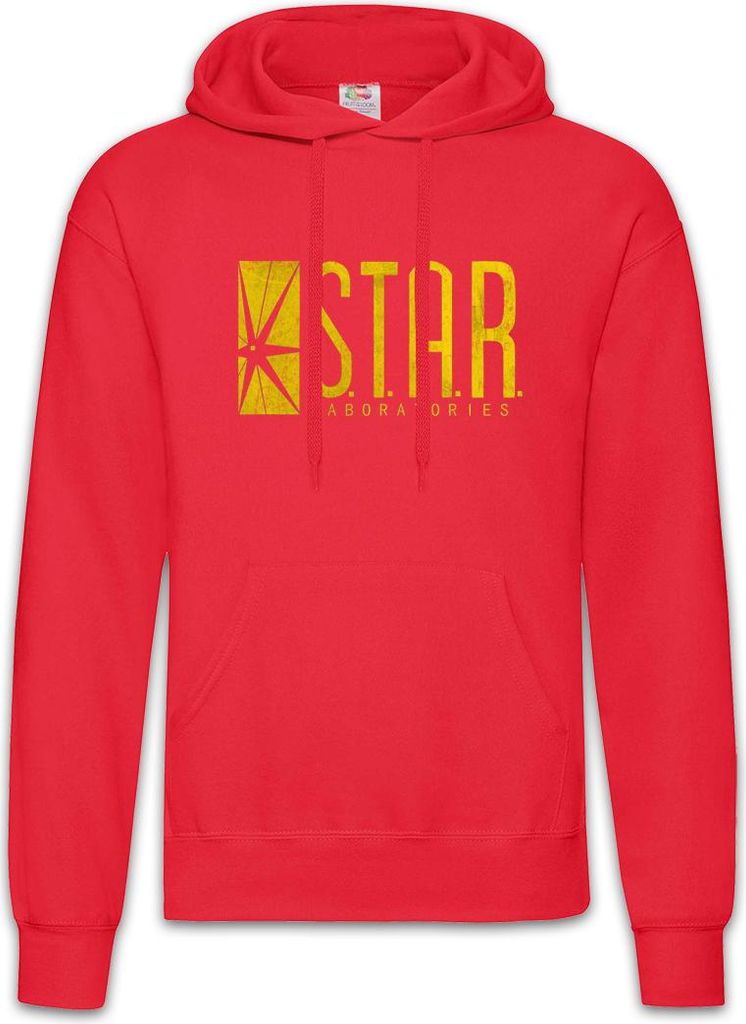 Urban Backwoods S.T.A.R. Laboratories Logo, Herren Hoodie, Farbe: Rot, Größe: XL