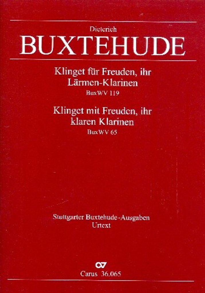 Klinget für Freuden, ihr lärmen Klarinen