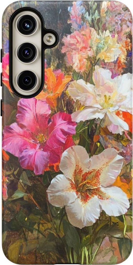 Farbenfrohes Blumenstrauß-Gemälde – Hülle Kompatibel mit Galaxy S24 Plus