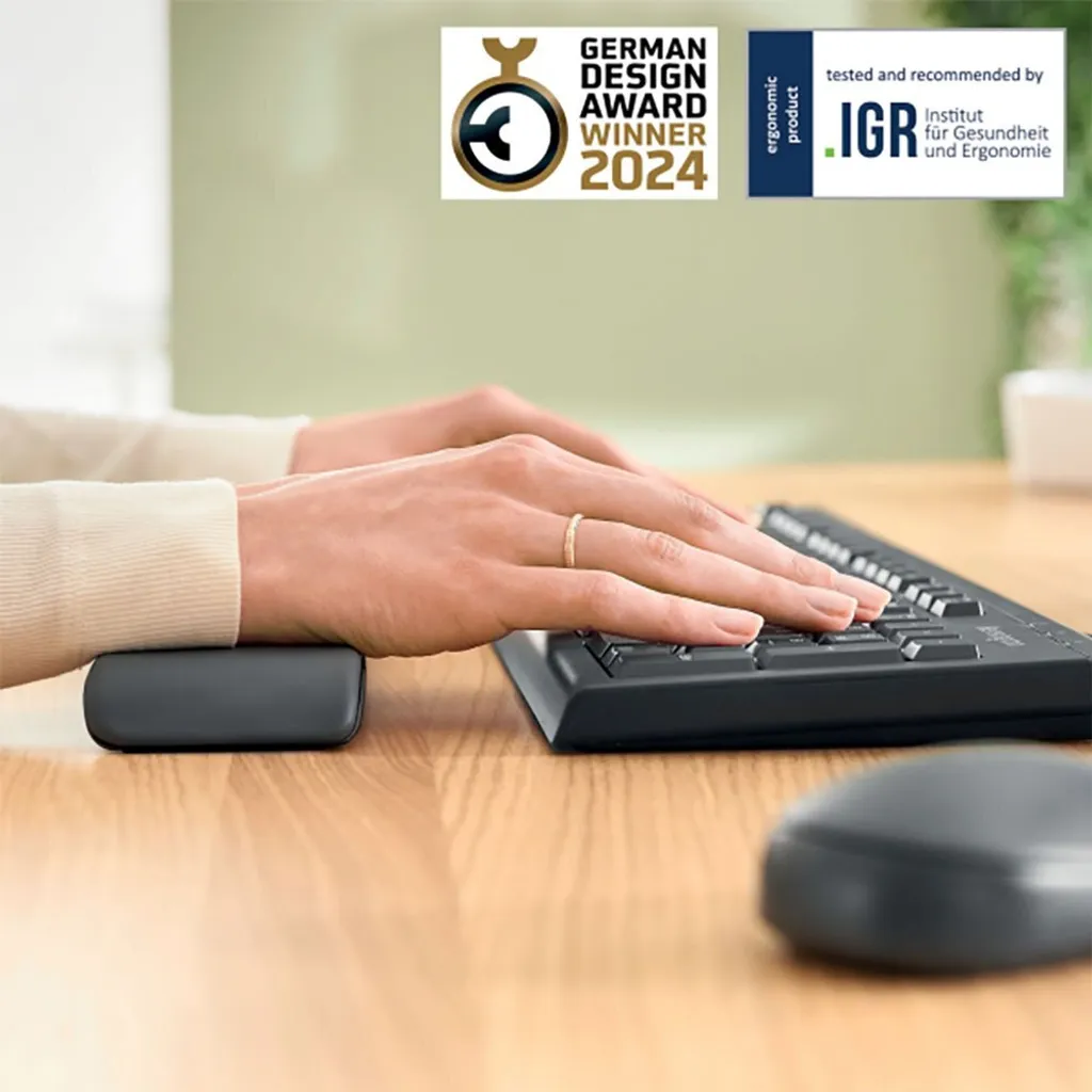 Repose-poignet clavier ajustable Leitz Ergo avec revêtement Soft-Touch