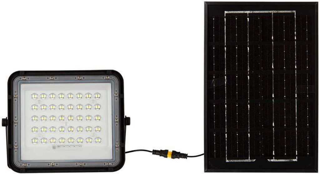Schwarze Solar-Flutlichter - Schwarz - IP65 - 400 Lumen - 6400K