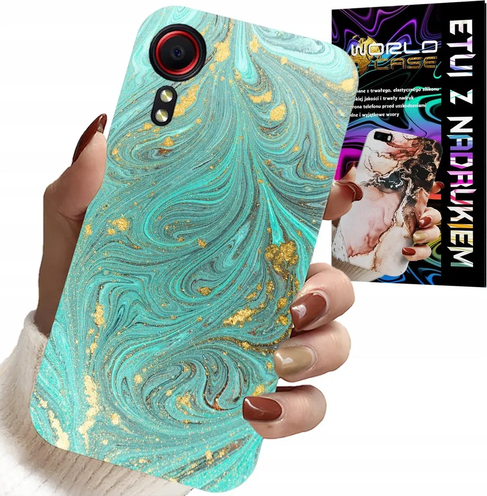 Custodia Samsung Galaxy Xcover 7 Effetto Marmo + Vetro Temperato 9H