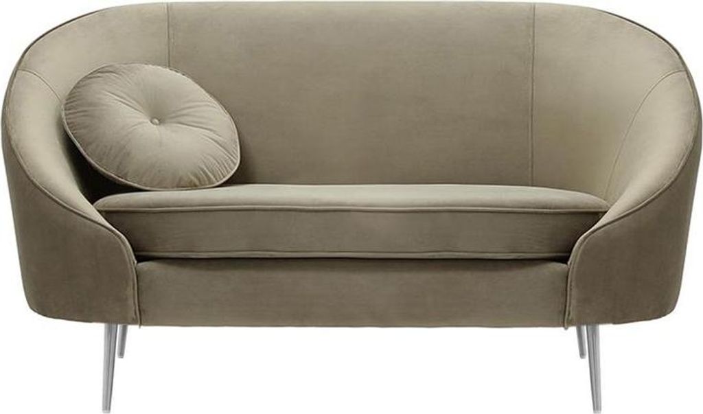 Zweisitzer-Sofa Kooper-Velluto 3-Standard piping-chrome metal