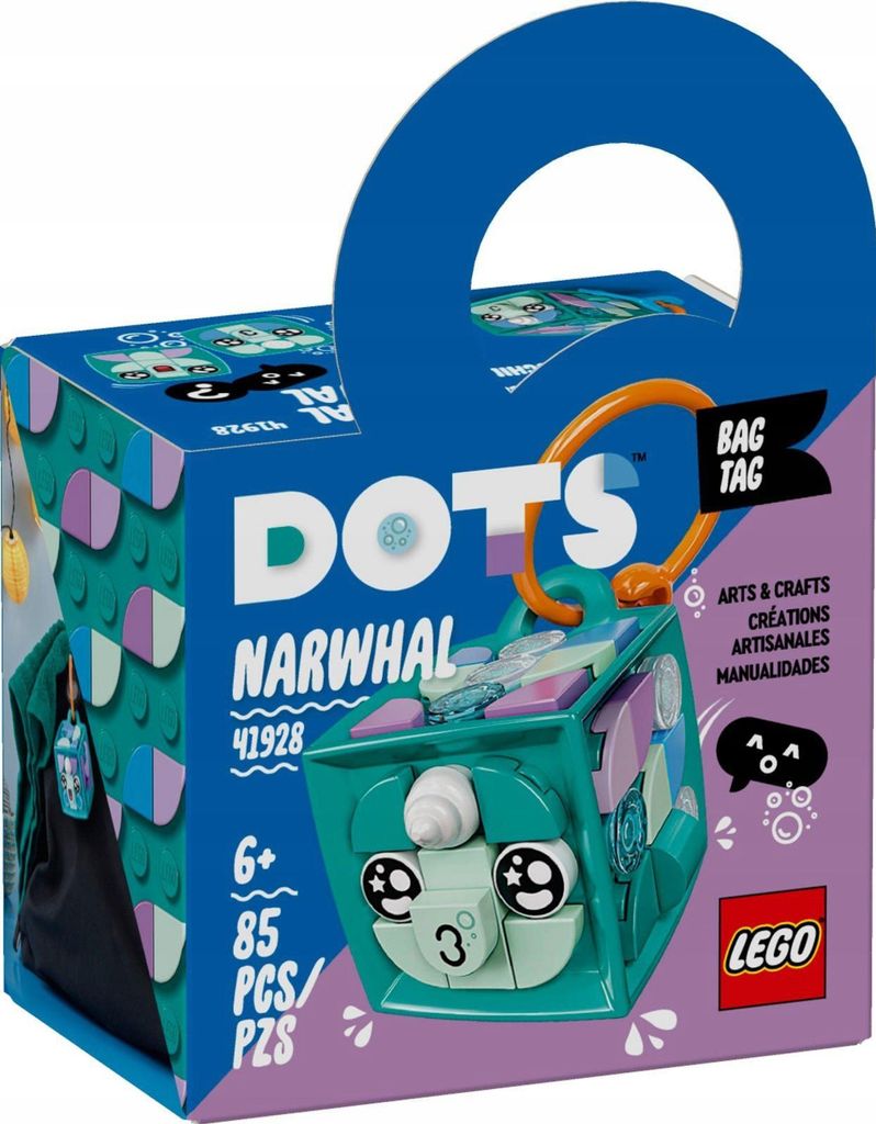 LEGO® 41928 LEGO® Dots 41928 Taschenanhänger Narwal Bausatz Immagine del prodotto 