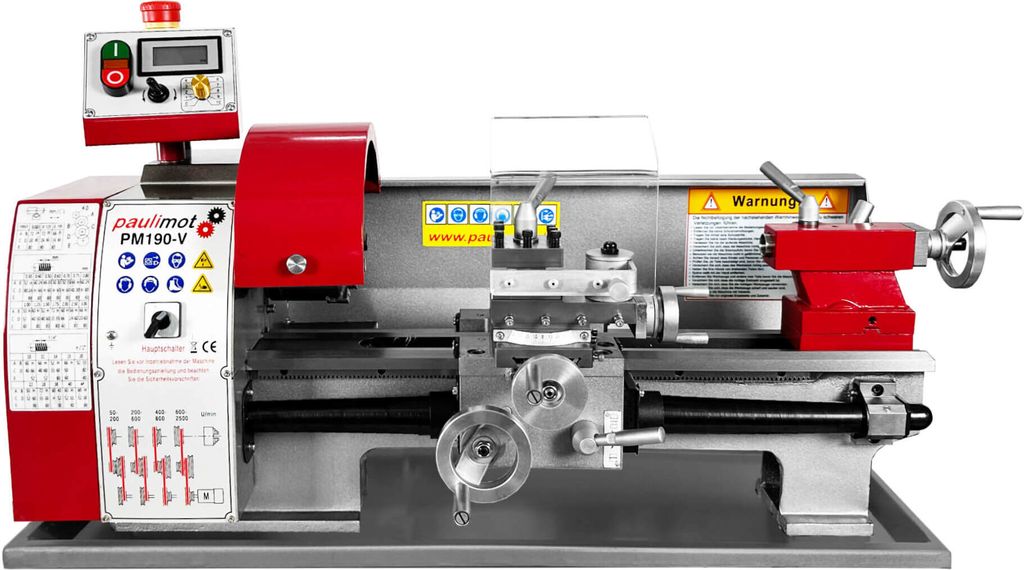 PAULIMOT Drehmaschine PM190-V mit 400 mm Spitzenweite, Produktbild 