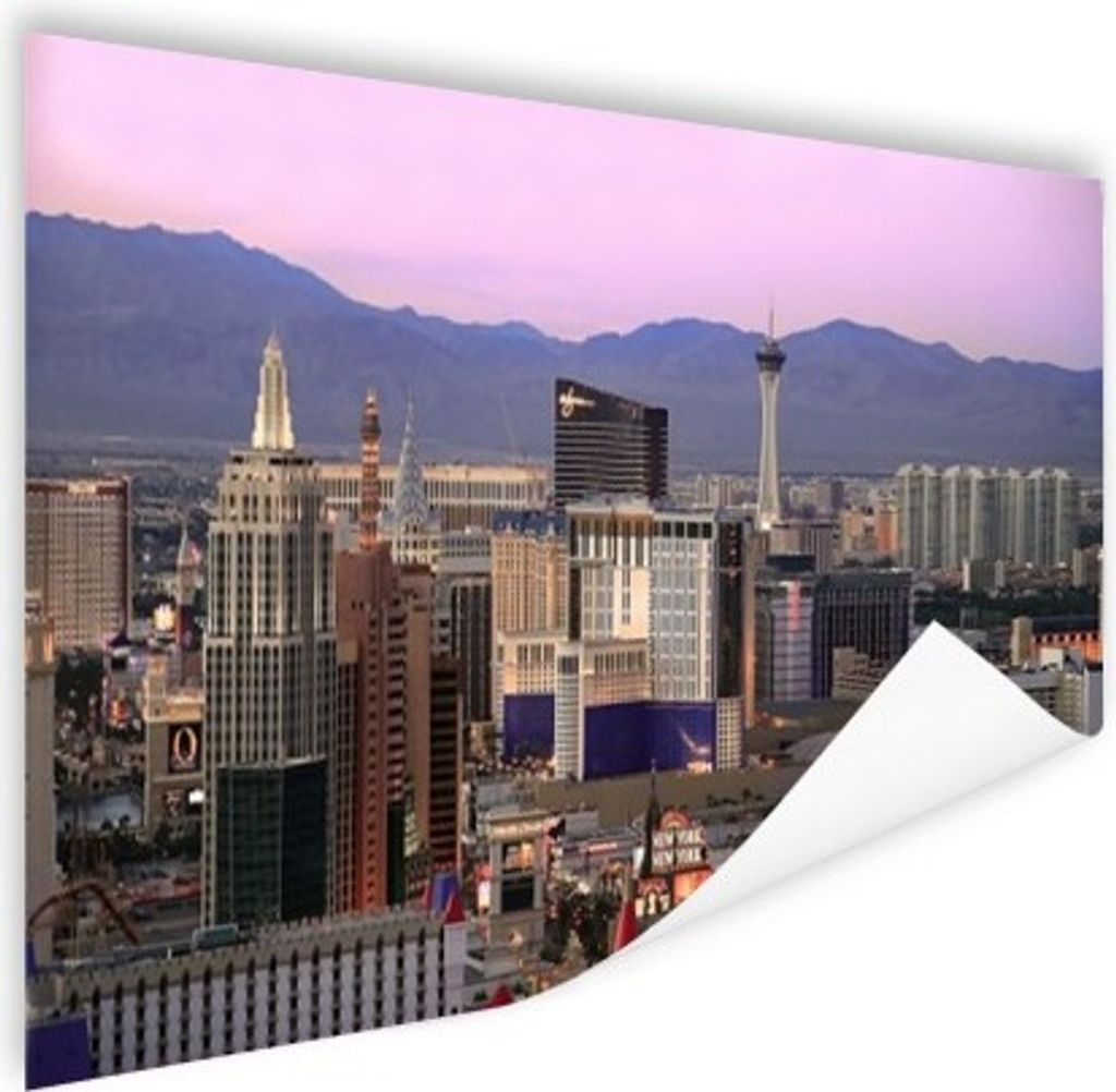 MuchoWow Poster Las Vegas - Skyline - Sonnenuntergang 120x80 cm - Bilder