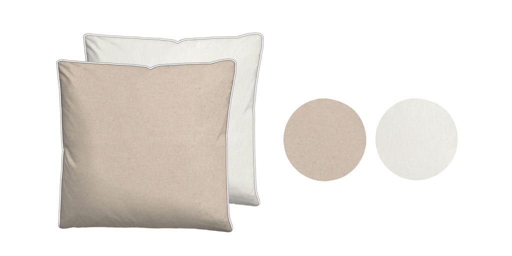biberna Melange-Flanell Bettwäsche Paspel Uni 80x80 cm Kitt Produktbild 6