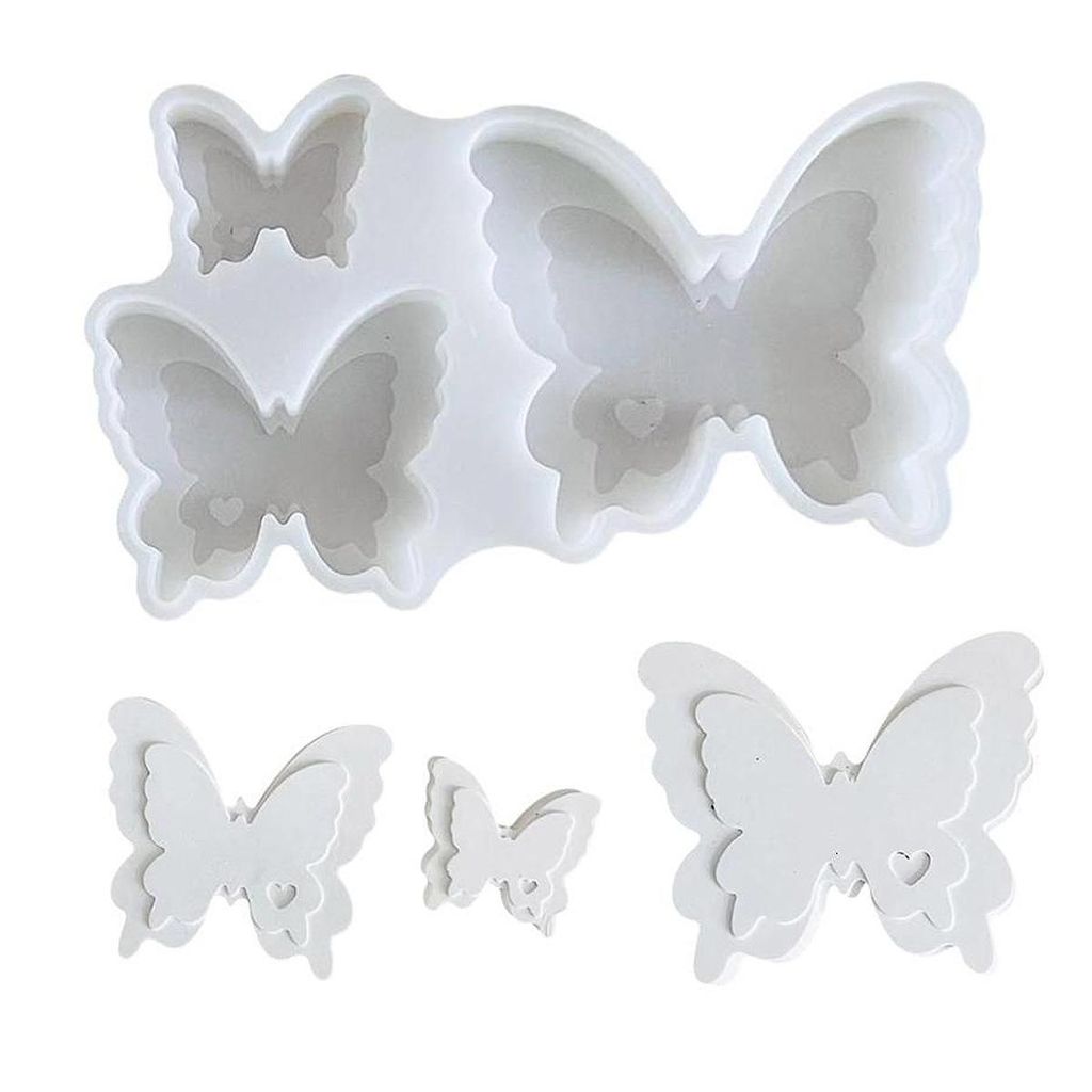 3pcs Schmetterlings-Silikonformset,Silikonformen, Produktbild 