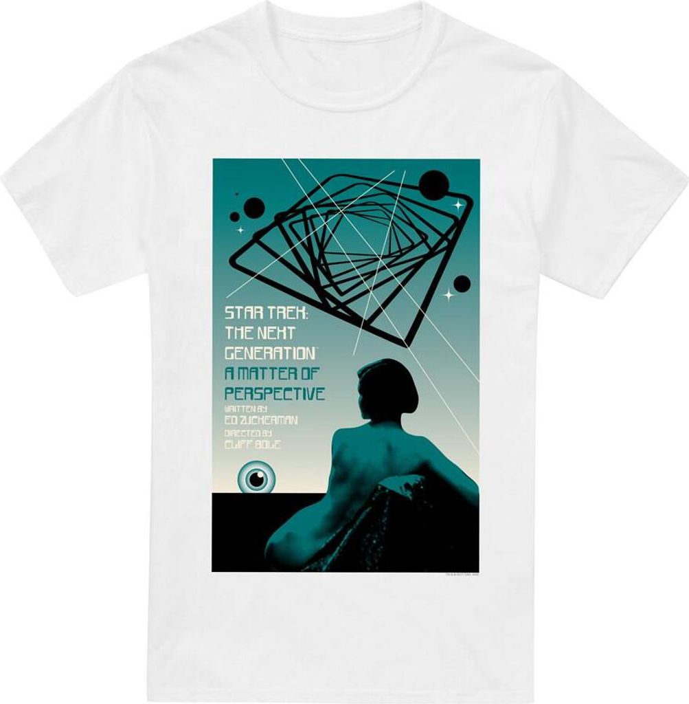 Star Trek - "The Next Generation Season 3 Episode 14" T-Shirt für Herren TV14074 (M) (Weiß)