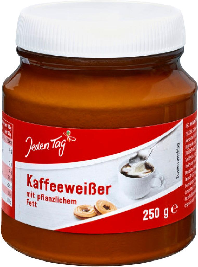 Jeden Tag Kaffeeweißer (250g Glas) + usy Block