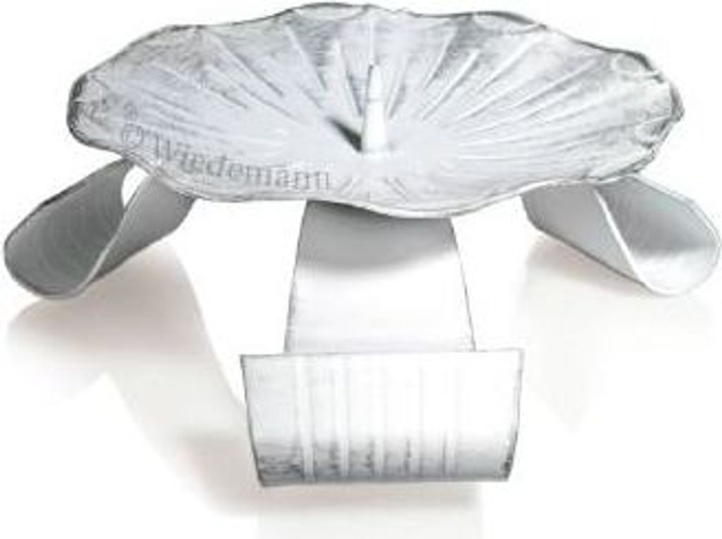Kerzenhalter Dreifuß Eisen weiß/silber gelackt mit Dorn Ø 11 cm ideal für Taufkerzen, Kommunionkerzen, Hochzeitskerzen