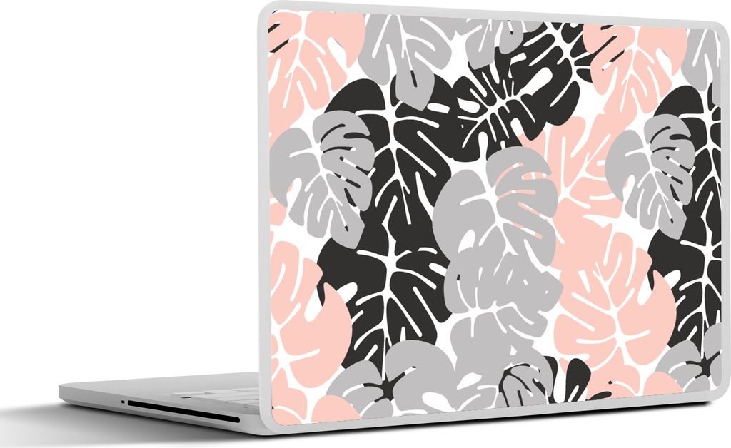 MuchoWow Laptop Aufkleber Sticker Cover Monstera - Pastell - Blätter 36.5x27.5 cm - Laptop-Sticker