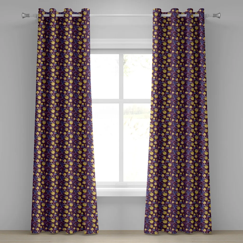 Tenda Must-Have ABAKUHAUS Art Nouveau Blu Giallo 280x245 Recensioni