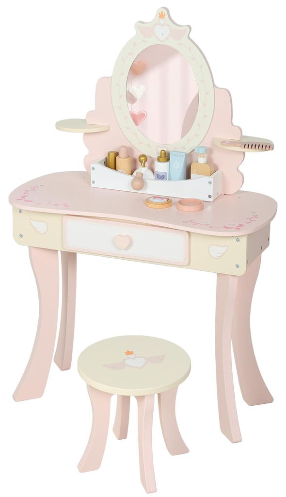 AIYAPLAY Make-uptafel voor kinderen, make-uptafelset met Productafbeelding 