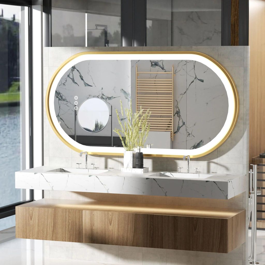 Badezimmerspiegel – Badezimmerspiegel mit Beleuchtung – Produktbild 