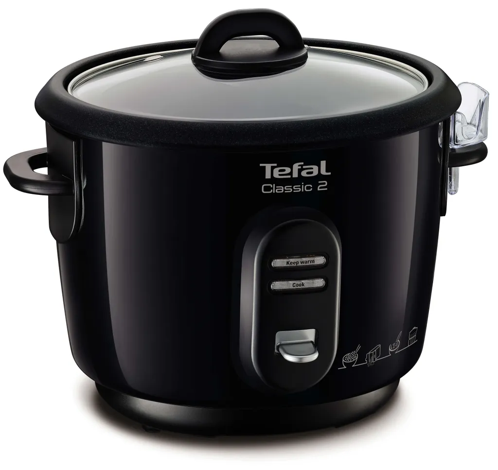 Tefal Rýžovar Classic 2 RK102811 Cuiseur à Riz Noir avec Panier Vapeur