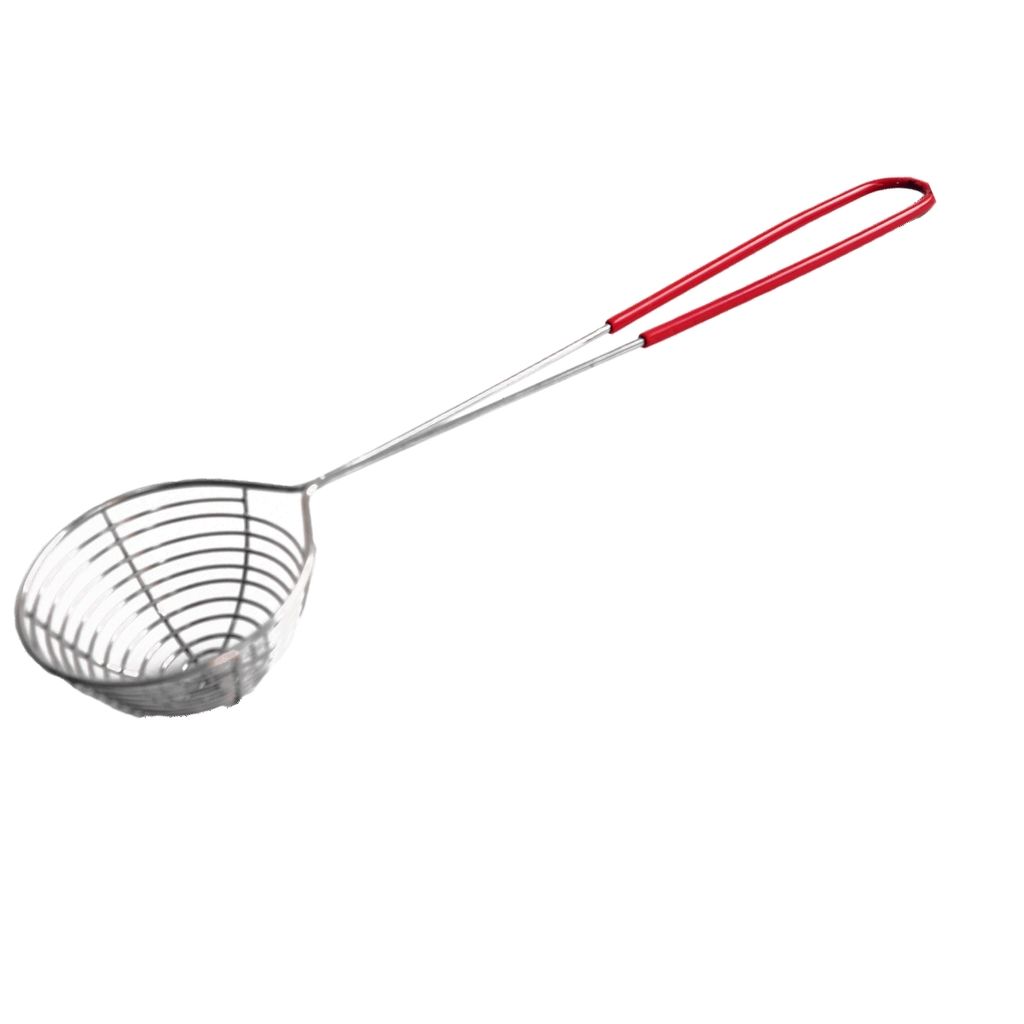 10er Pack Fondue Sieb Edelstahl XXL Ø 7,5cm, L 30cm silber Produktbild 4