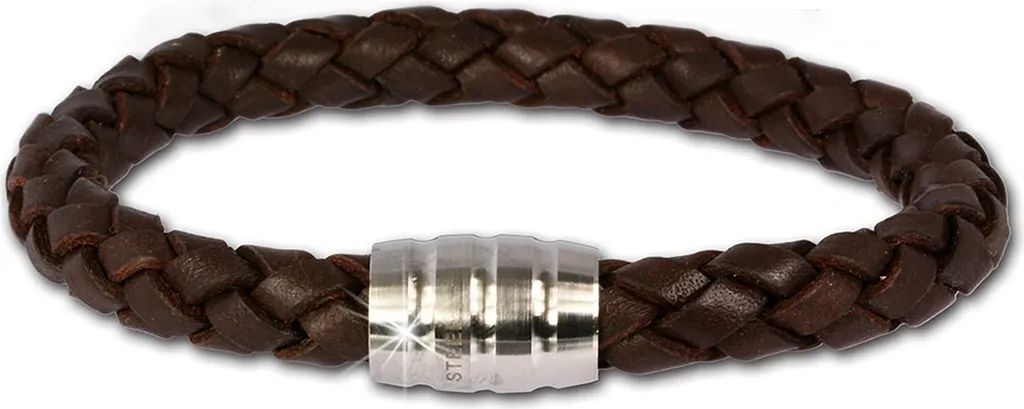 Bracelet cuir SilberDream LS1813 : fermoir inox sécurisé et anti-usure