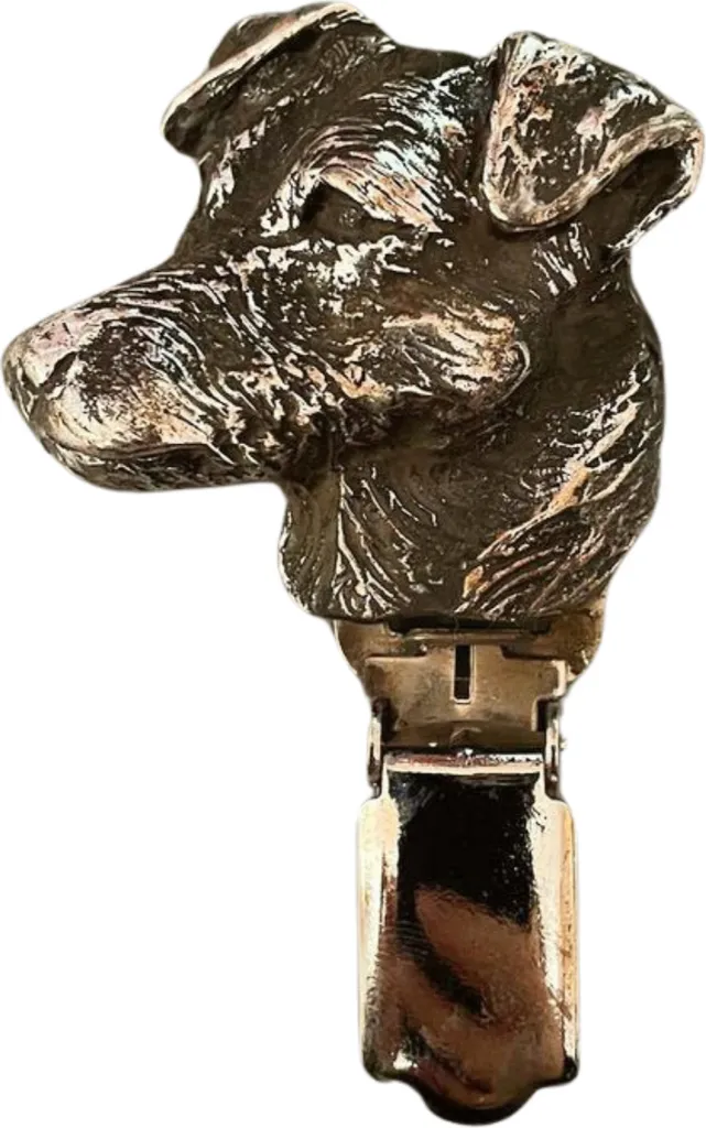 Porta Numero Esposizioni Canine Jack Russell - Spilla Art-Dog Argentata