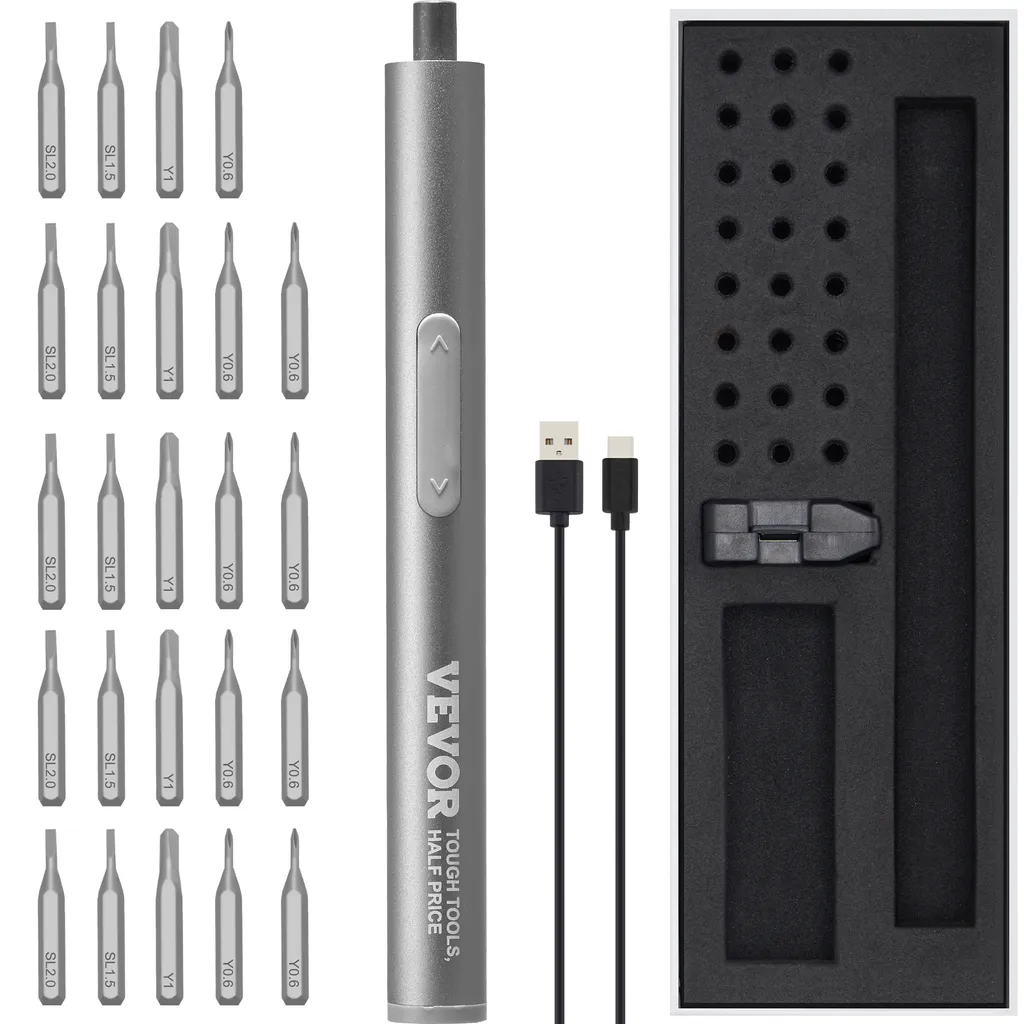 Mini Tournevis Électrique de Précision Rechargeable avec 24 Embouts S2