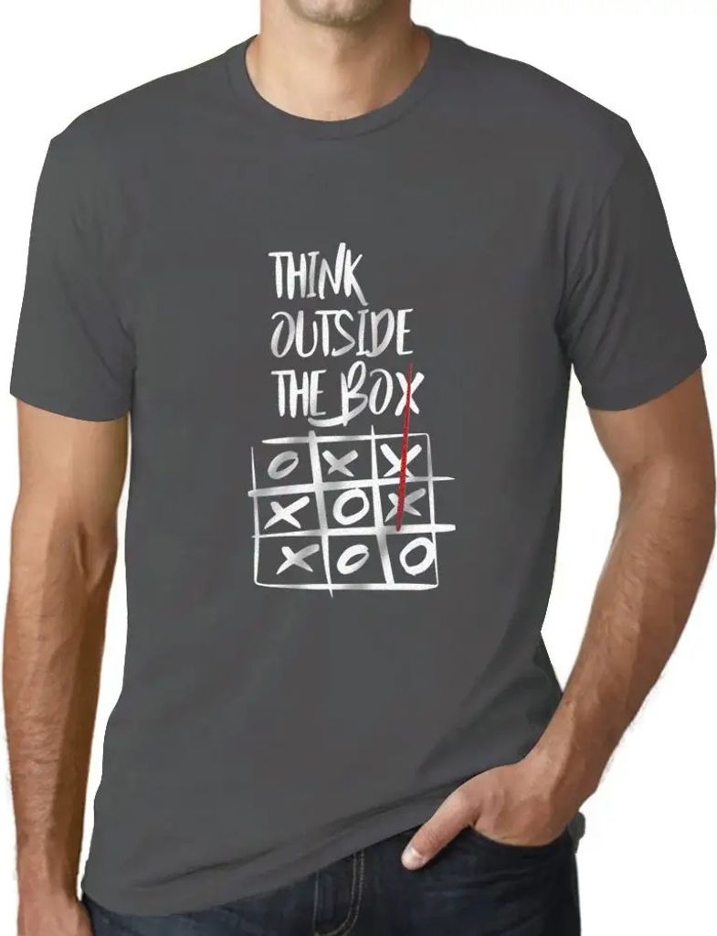 Herren Grafik T-Shirt Denke außerhalb der Box – Think Outside The Box – Öko-Verantwortlich Vintage Jahrgang Kurzarm Lustige Druck Geburtstag ...