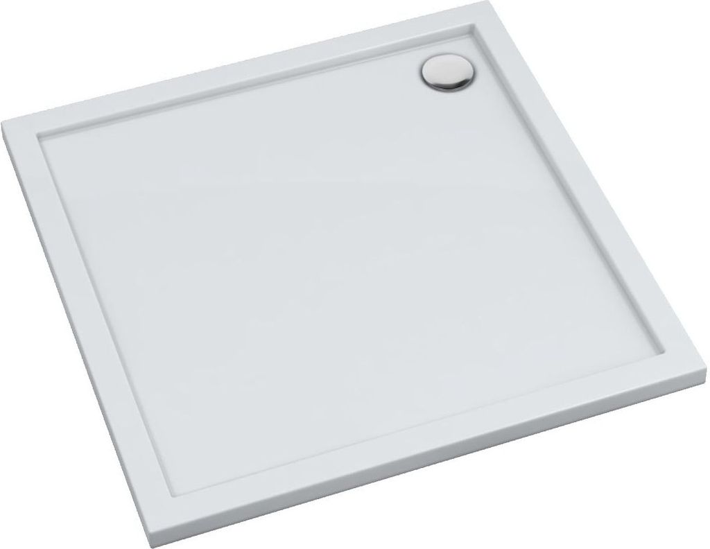AQUABAD Duschwanne/Duschtasse Villa mit LeakProtect Technologie Smooth White 80x80cm Quadrat