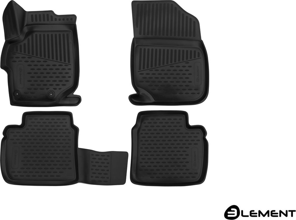 ELEMENT Gummi-Fußmatten 3D kompatible mit PEUGEOT 301, 2013->, 4 tlg.