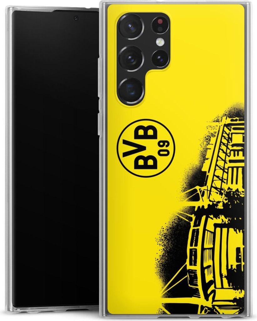 DeinDesign Handyhülle für Samsung Galaxy S22 Ultra Silikon Hülle Case Smartphone Schutzhülle BVB Borussia Dortmund Stadion