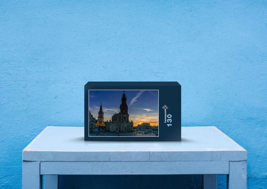 hansepuzzle 62648 - Frauenkirche Puzzle, 130 Teile, Religion, 28,7 x 20,0cm mit hochwertiger Aufbewahrung, Kartonbox und wiederverschließbarem Beutel