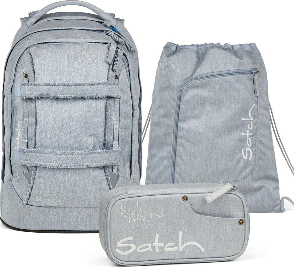 Satch Pack Washed Blue - Set sac à dos scolaire Image du produit 