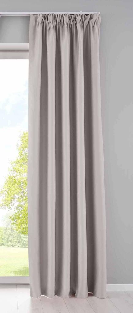 Vorhang Blickdicht »NewYork« verdeckte Schlaufen Beige HxB Produktbild 
