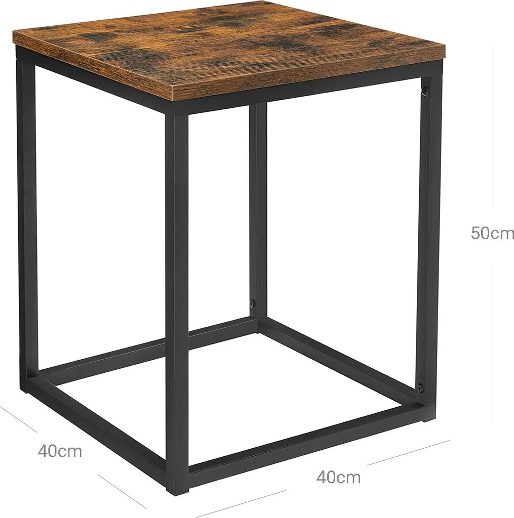 Table d'appoint industrielle structure acier renforcé - Série Métal - 6