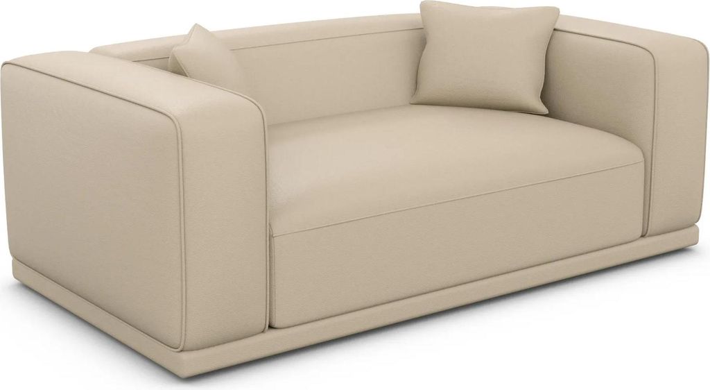 Kunstleder 2-Sitzer Couch Diora Beige