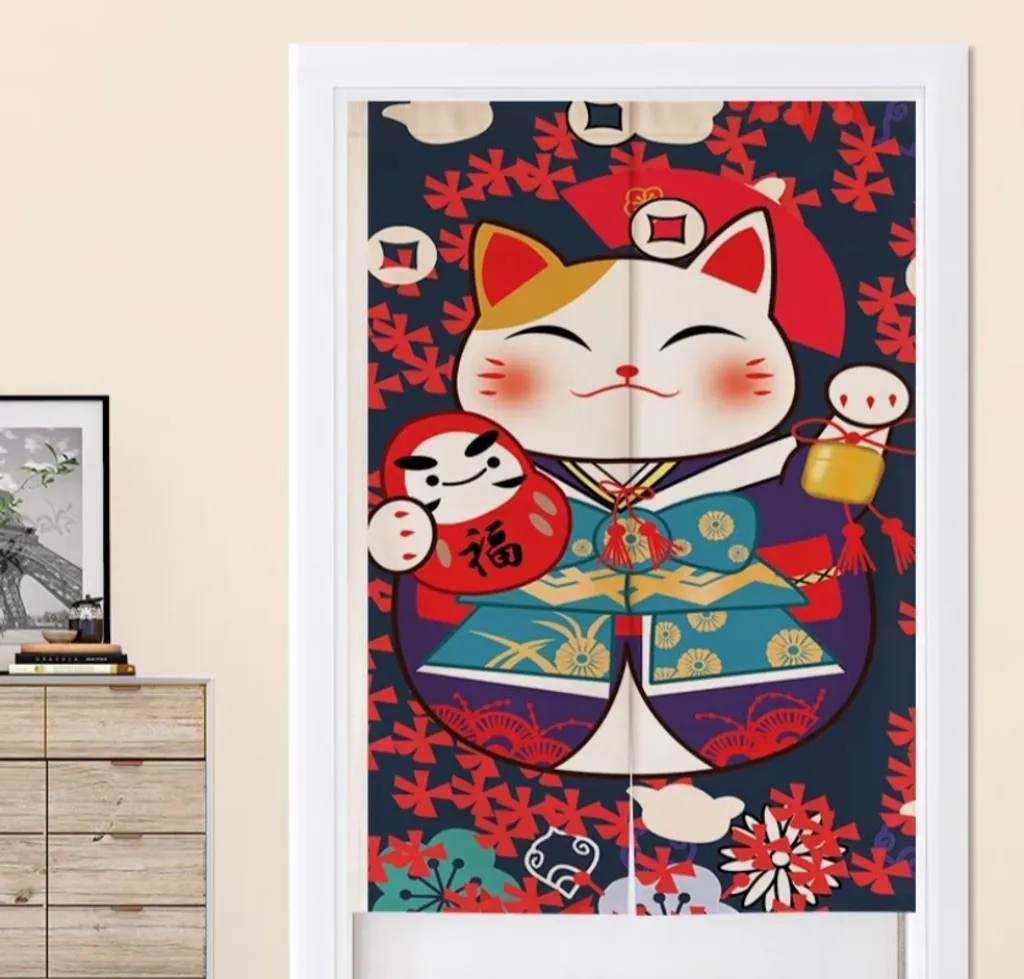 Séparateur de Pièce Japonais Noren Idéal pour Cuisine et Chambre
