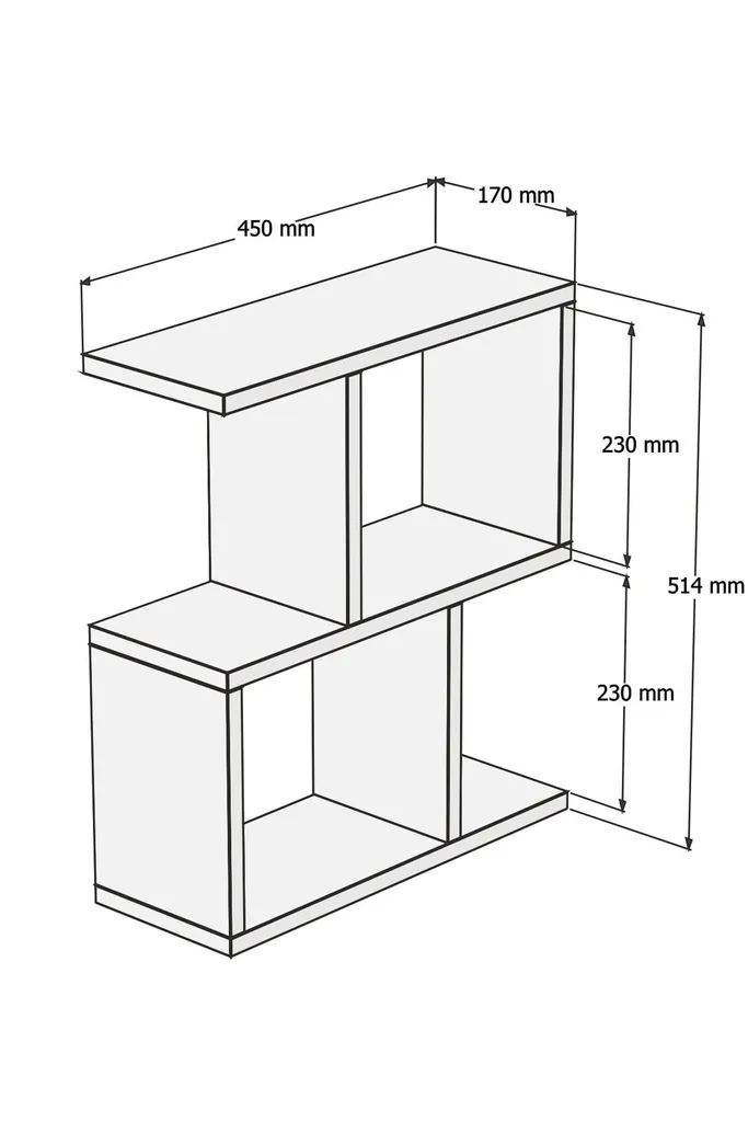 Skye Decor Zet - Table d'appoint en noyer massif, 45 x 51,4 x 17 cm