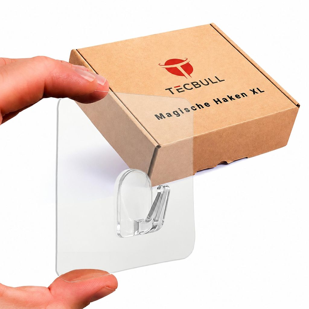TECBULL® 12 echte Magische Haken groß XL, keine Klebereste, Produktbild 