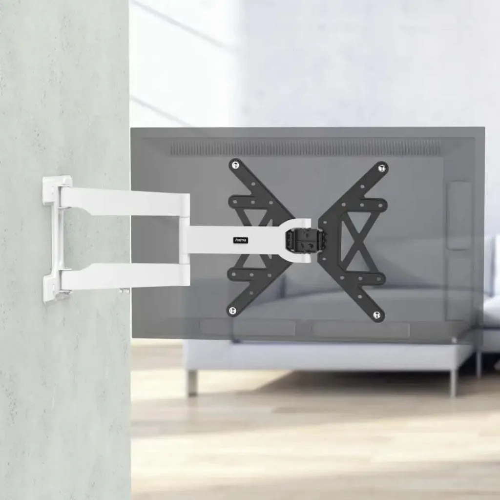 Support TV mural pour salon et chambre orientable écran 165cm 65"