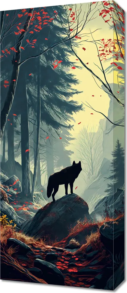 Tableau Décoratif Écho de la forêt 30x70 cm - Toile Murale de Qualité