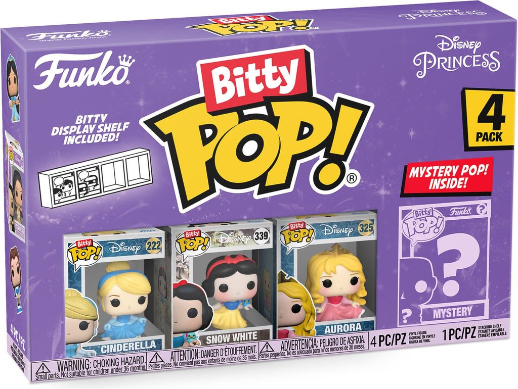 Disney Princess - Cinderella Snow White Aurora 4er Pack - Bitty Pop! Funko