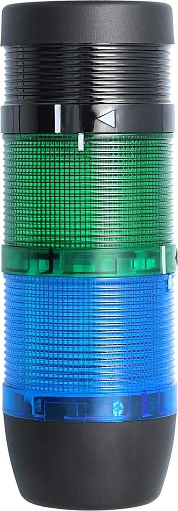STEX24 Signalsäule blau-grün, 70mm, 24V AC/DC, LED-Blinklicht mit Summer, SS70-B2/24 113 Lautstärke 90 db - 1 Stück