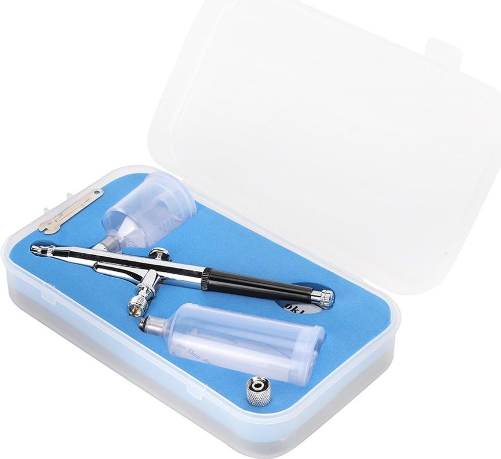 Airbrush-Set, pneumatische Werkzeuge, Doppeltopf für Nagelkunst, Make-up, Malerei, Spritzpistole T131
