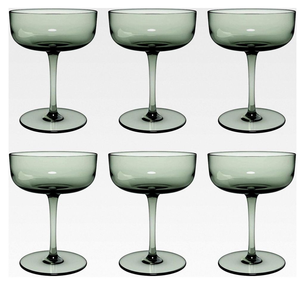 Like Sage Sektschalen/Dessertschalen Set 6-teilig, Farbglas grün, Füllmenge 100 ml