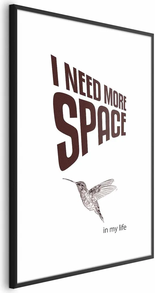 Poster More Space 40x60 cm con Cornice Nera e Margine | Home Decor