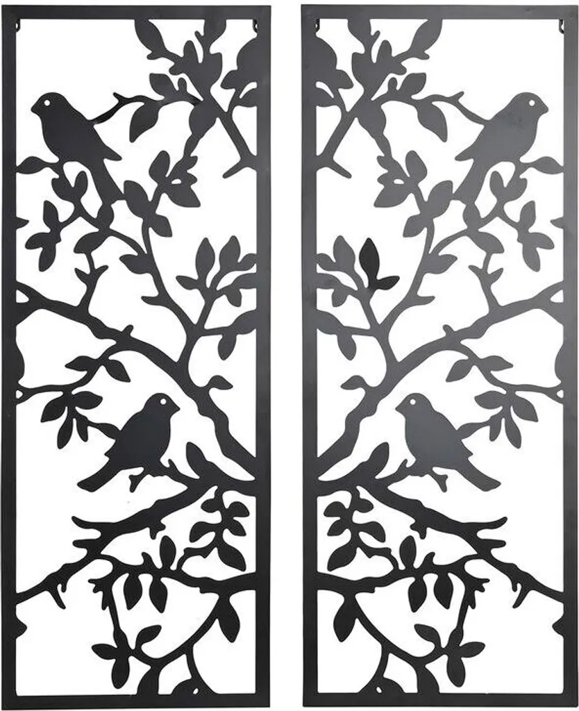 Habiller un Mur Vide avec Chic : Décoration Murale Oiseaux Métal 2 Pièces