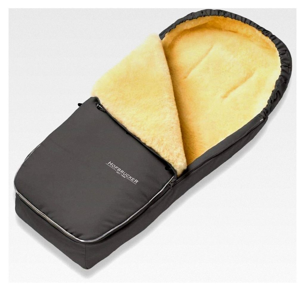 Lammfell-Fußsack Alaska für Kinderwagen und Buggy, warmer Winterfußsack mit Mumienform, geeignet für 0-3 Jahre