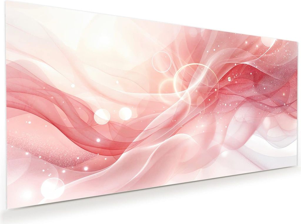 Glasbild 100x50cm in XXL für Wohnzimmer, Schlafzimmer Motiv Abstrakte Wellen
