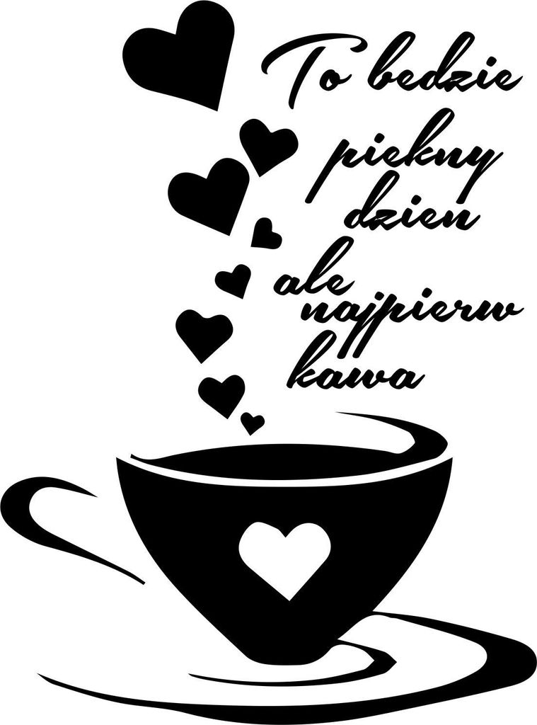 KÜCHENAUFKLEBER Aufkleber Kaffeetassen Herzen 100 x 50 cm G257