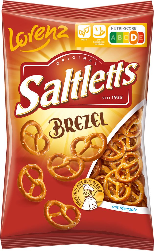 Lorenz Saltletts Brezel mit Meersalz und weniger Fett 200g 7er Pack